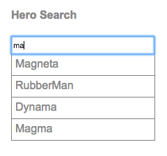 Hero Search Component